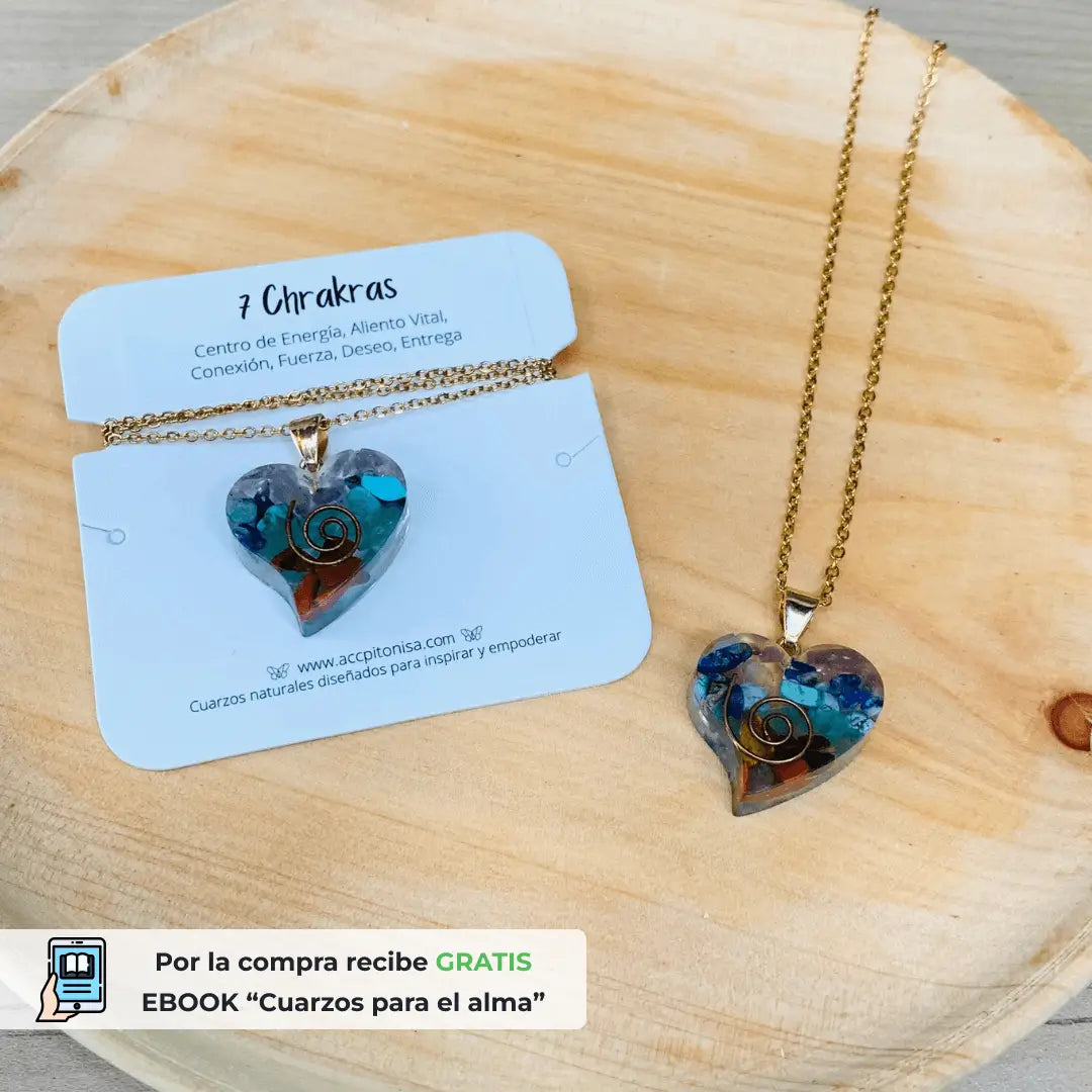 Corazón Orgonita 7 Chakras