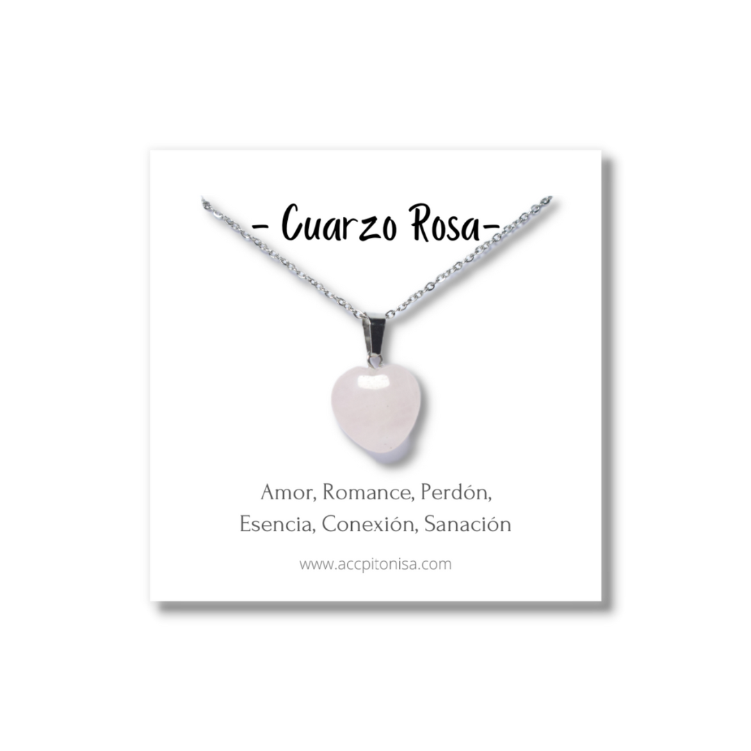 Corazón P Cuarzo Rosa